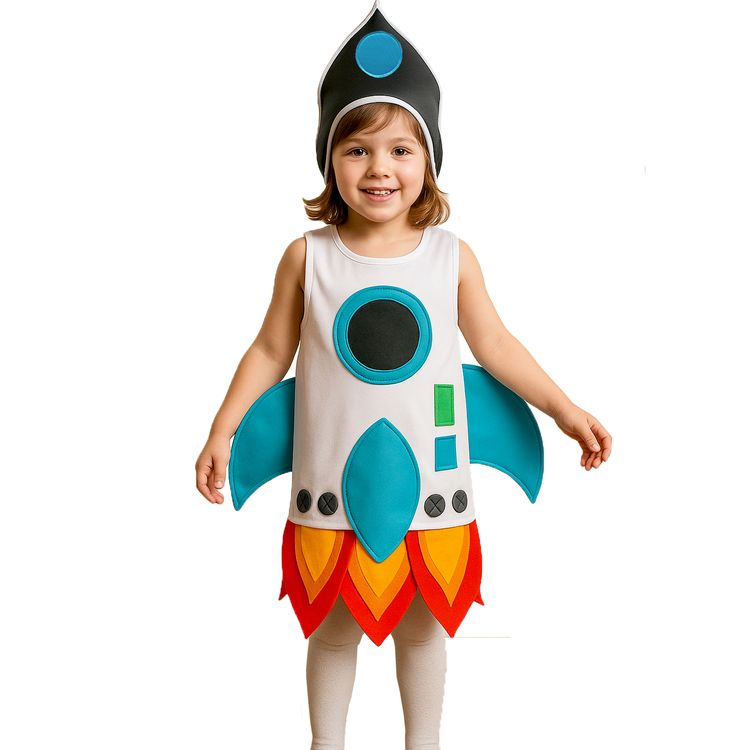Raketen Kostüm Aero Space Weltraum für Kinder von Vorne