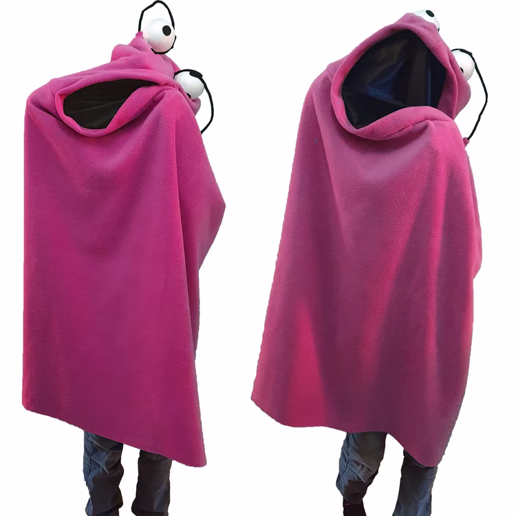 Monster Kostüm Geist Pinky für Kinder Lustige Kostüme Halloween Spaßkostüm Familien- und Gruppenkostüm Fasching Karneval Mottoparty Rollenspiel Verkleidung Monster Kostüm Geist Pinky für Kinder wobei die Hände im Inneren den Mund bewegen und lustige Grimassen ziehen von Vorne