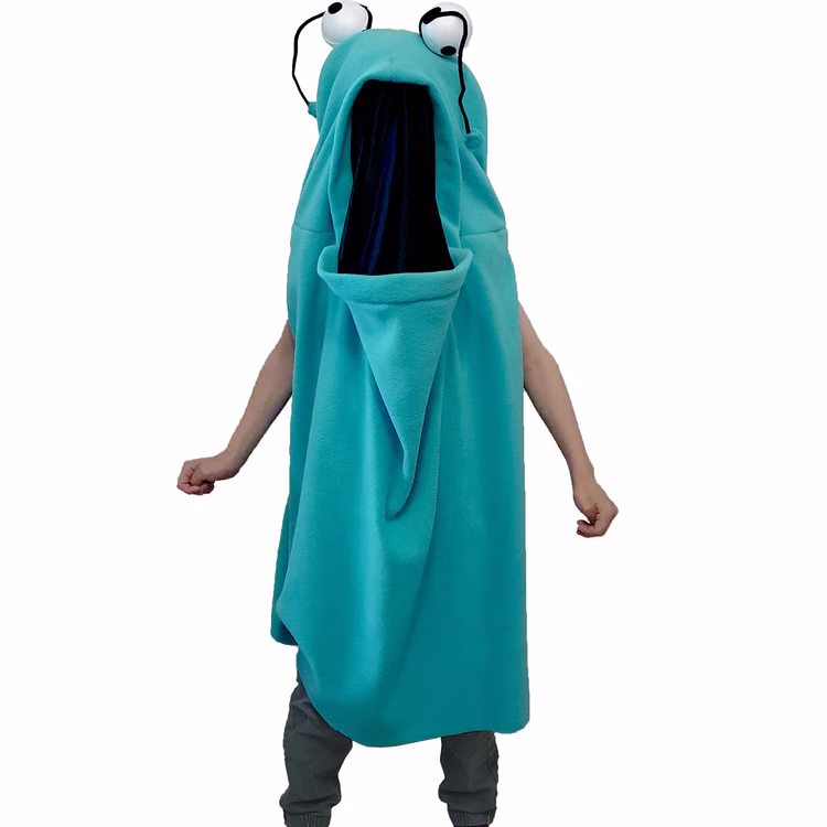 Monster Kostüm Geist Rachdrach Türkis für Kinder Halloween Spaßkostüm Familien- und Gruppenkostüm Fasching Karneval Mottoparty Rollenspiel Verkleidung Monster Kostüm Geist Rachdrach Türkis für Kinder mit ausgestreckten Armen von Vorne