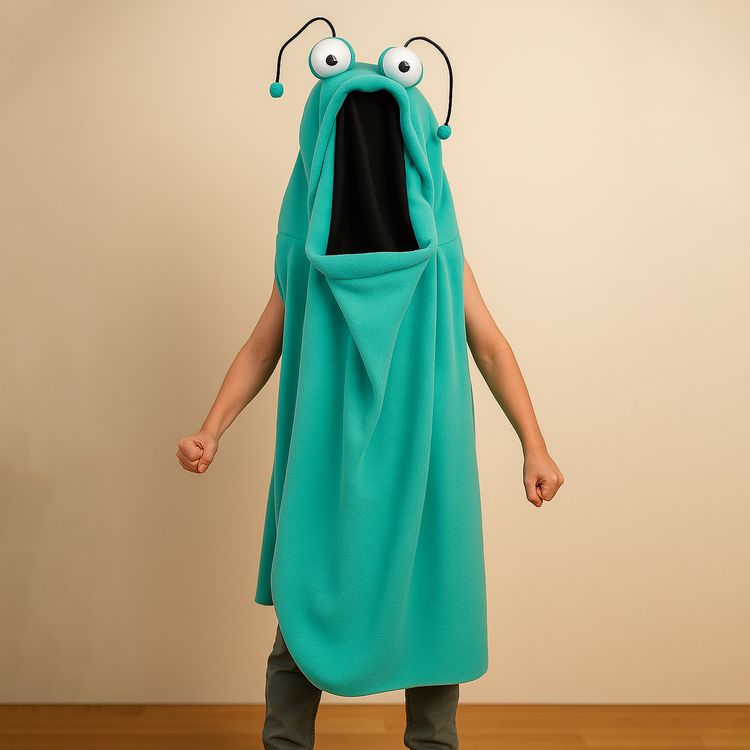 Monster Kostüm Geist Rachdrach Türkis für Kinder Monster Kostüm Geist Rachdrach Türkis für Kinder mit ausgestreckten Armen von Vorne