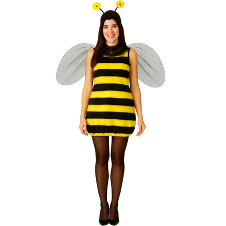 Bienen Kostüm Queen Bee mit Flügeln & Fühlern für Damen