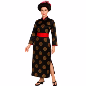 Japanerin Kostüm Kirschblüte Edler Kimono mit Gürtel für Damen Gr. 36-42 Kleid Geisha Traditionelles japanisches Gewand Fasching Karneval andere Länder Asien Mottoparty Japanerin Kostüm Kirschblüte Edler Kimono mit Gürtel für Damen von Vorne