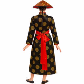 Japanerin Kostüm Kirschblüte Edler Kimono mit Gürtel für Damen Gr. 36-42 Kleid Geisha Traditionelles japanisches Gewand Fasching Karneval andere Länder Asien Mottoparty Japanerin Kostüm Kirschblüte Edler Kimono mit Gürtel und Kopfbedeckung für Damen von Hinten