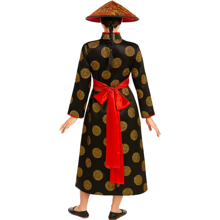 Japanerin Kostüm Kirschblüte Edler Kimono mit Gürtel für Damen von Vorne