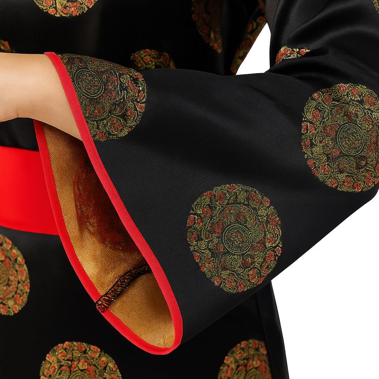 Japanerin Kostüm Kirschblüte Edler Kimono mit Gürtel für Damen von Vorne