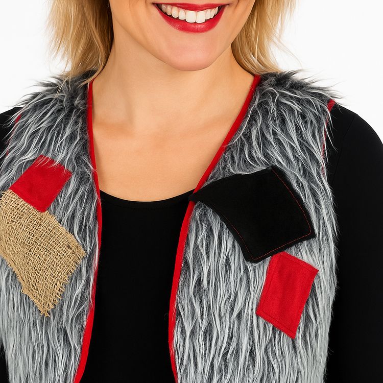 Teufel Kostüm Dravina Höllenglanz für Damen mit langärmligen, schwarzen Body von Vorne