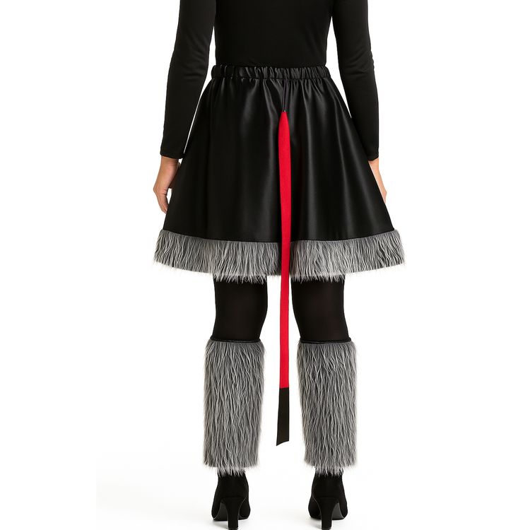 Teufel Kostüm Dravina Höllenglanz für Damen mit langärmligen, schwarzen Body von Vorne