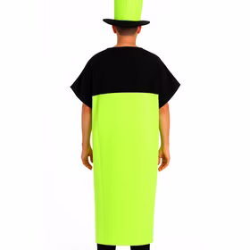 XXL Textmarker Kostüm Stift Neon-Grün für Erwachsene Onesize Fasching Karneval Mottoparty Paar- und Gruppenkostüm Spaßkostüm XXL Textmarker Kostüm Stift Neon-Grün für Erwachsene von Hinten