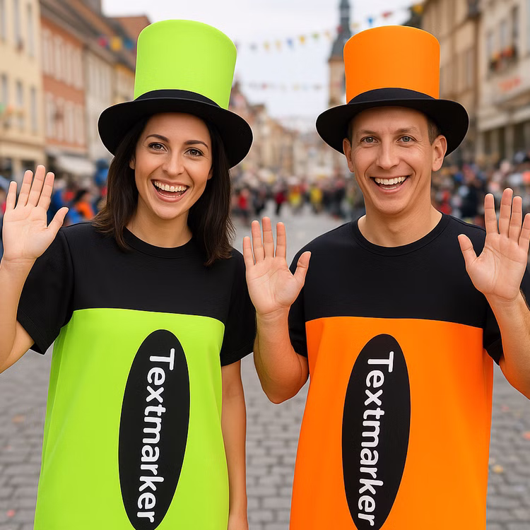 XXL Textmarker Kostüm Stift Neon-Orange für Erwachsene Onesize Fasching Karneval Mottoparty Paar- und Gruppenkostüm Spaßkostüm 15498-XXL-Textmarker-Kostuem-Stift-Neon-Orange-fuer-Erwachsene_7.jpg