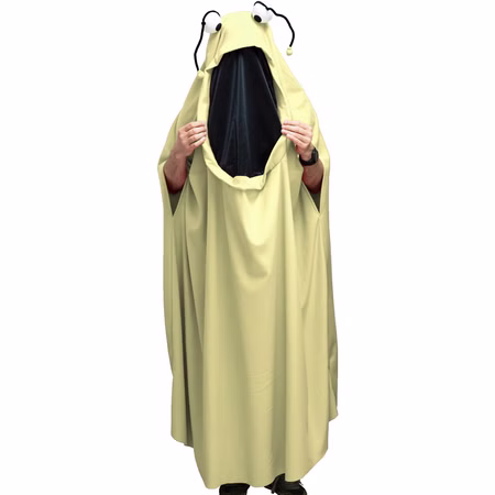 Monster Kostüm Yoko Creme Weiß für Erwachsene Eierfarben Damen und Herren Paar- und Gruppenkostüm Fasching Karneval Mottoparty Halloween Monster Kostüm Yoko Creme Weiß für Erwachsene von Vorne