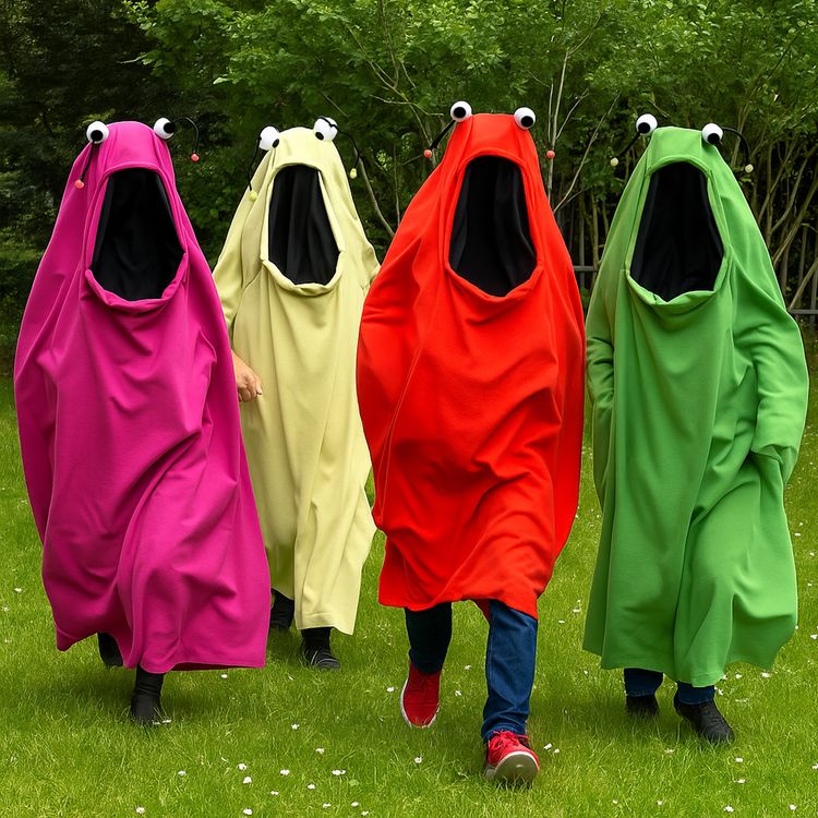 Monster Kostüm Kuki Pink für Erwachsene seitlich von Vorne