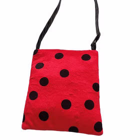 Marienkäfer Handtasche Tier Tasche Rot Schwarz gepunktet für Damen Kostüm-Zubehör Fasching Karneval Mottoparty Marienkäfer Handtasche Tier Tasche Rot Schwarz gepunktet für Damen von Vorne
