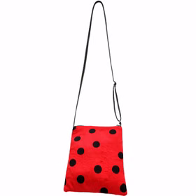 Marienkäfer Handtasche Tier Tasche Rot Schwarz gepunktet für Damen Kostüm-Zubehör Fasching Karneval Mottoparty Marienkäfer Handtasche Tier Tasche Rot Schwarz gepunktet für Damen komplett von Vorne