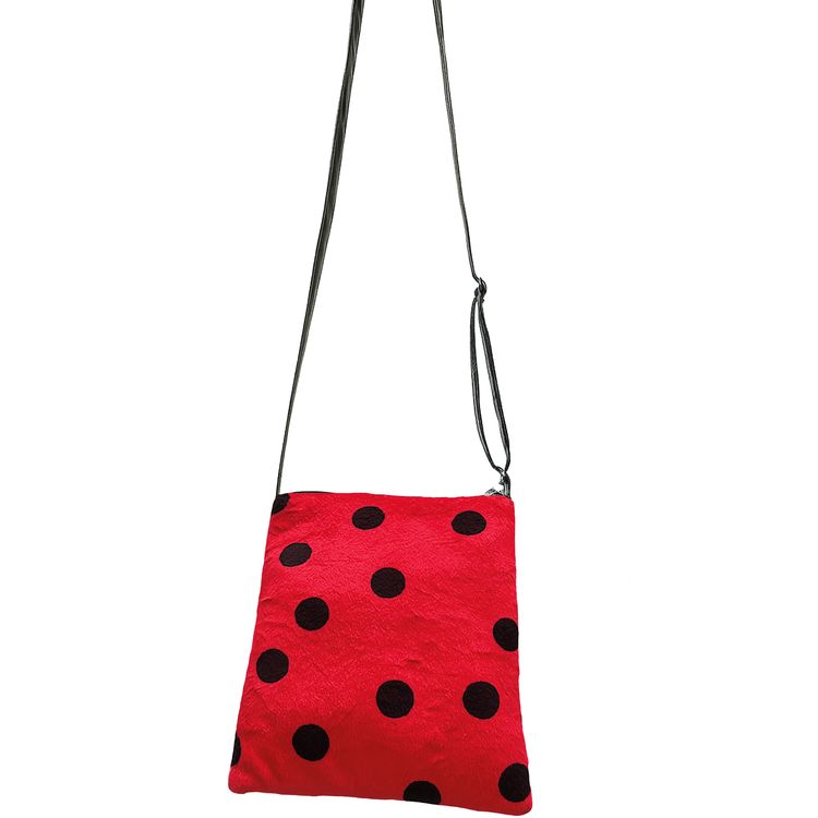 Marienkäfer Handtasche Tier Tasche Rot Schwarz gepunktet für Damen von Vorne