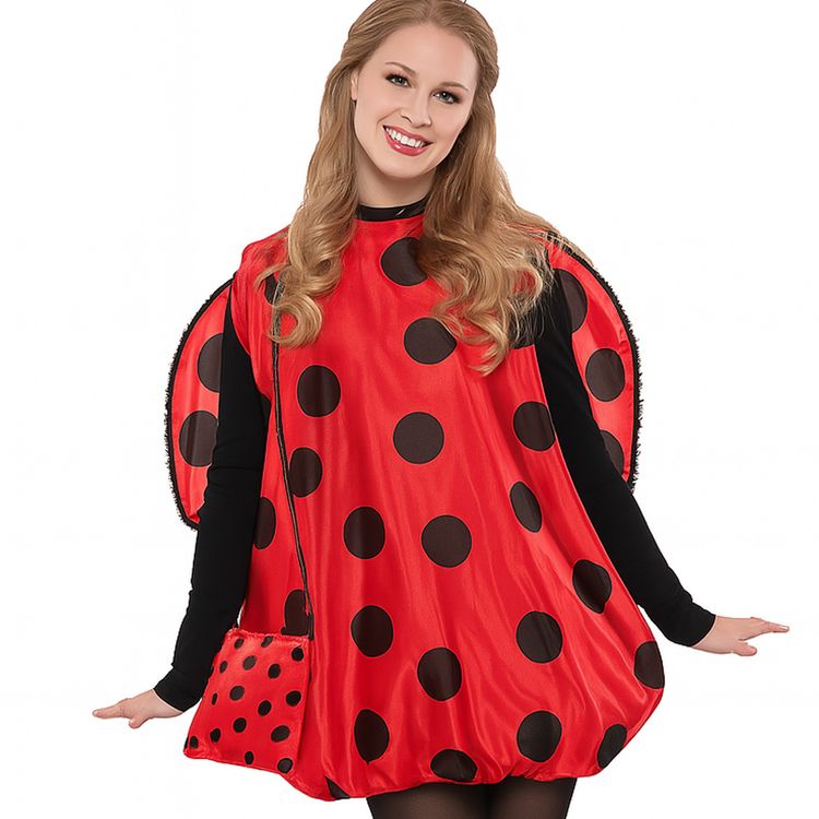 Marienkäfer Handtasche Tier Tasche Rot Schwarz gepunktet für Damen von Vorne