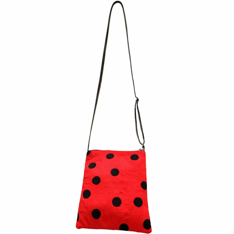 Marienkäfer Handtasche Tier Tasche Rot Schwarz gepunktet für Damen von Vorne