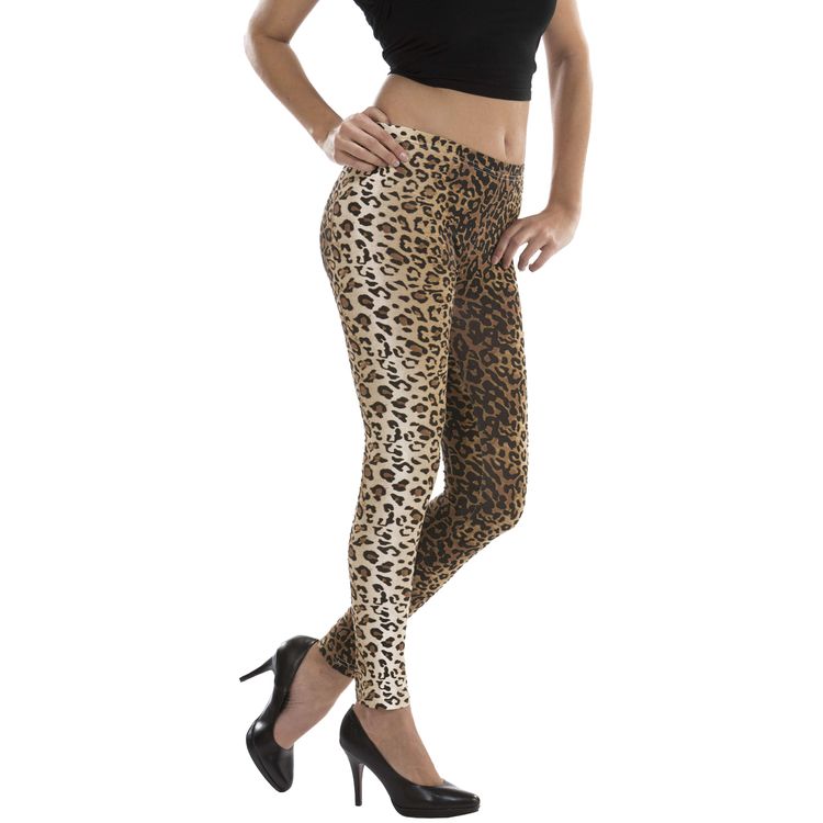 Leoparden Leggings für Damen seitlich von Vorne