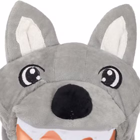 Detailansicht Gesicht der Wolfsmütze von Vorne