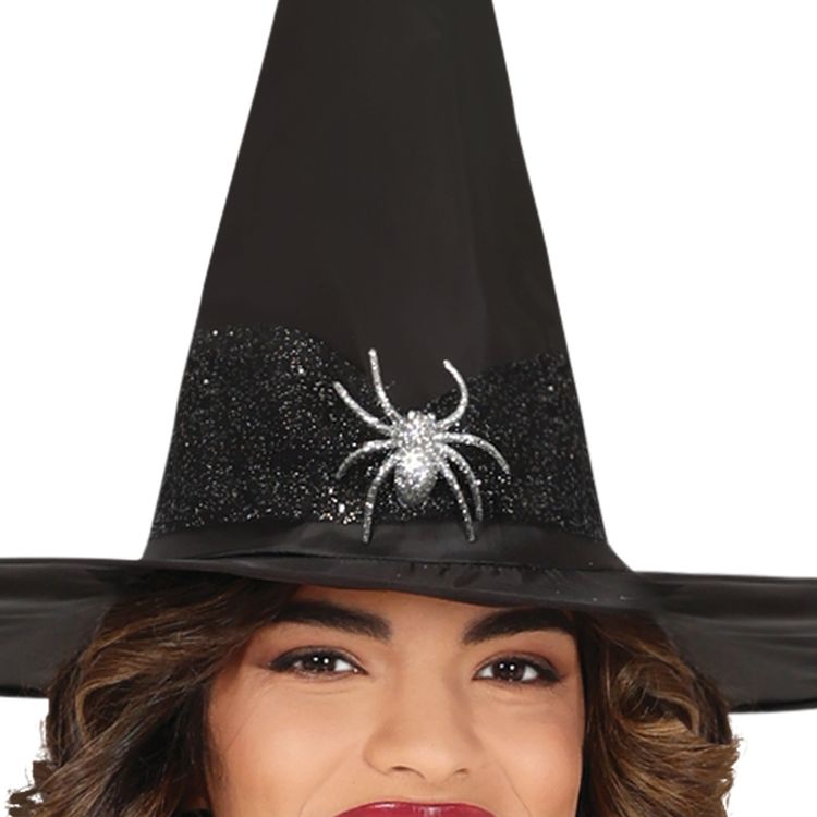 Hexen Kostüm Hexe Morgana mit Hexenhut für Damen Hexen Kostüm Hexe Morgana mit Hexenhut für Damen von Vorne