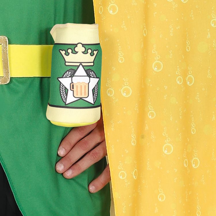 Bierkönig Kostüm Bier bin ich König für Herren Bierkönig Kostüm Bier bin ich König für Herren mit vollem Bierglas in der rechten Hand von Vorne