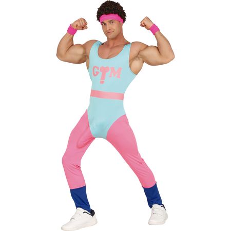 Aerobic Anzug Pump & Protz Retro Gymnastikanzug 80er für Herren
