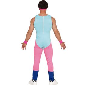 Aerobic Anzug Pump & Protz Retro Gymnastikanzug 80er für Herren von Vorne