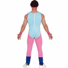 Aerobic Anzug Pump & Protz Retro Gymnastikanzug 80er für Herren von Hinten