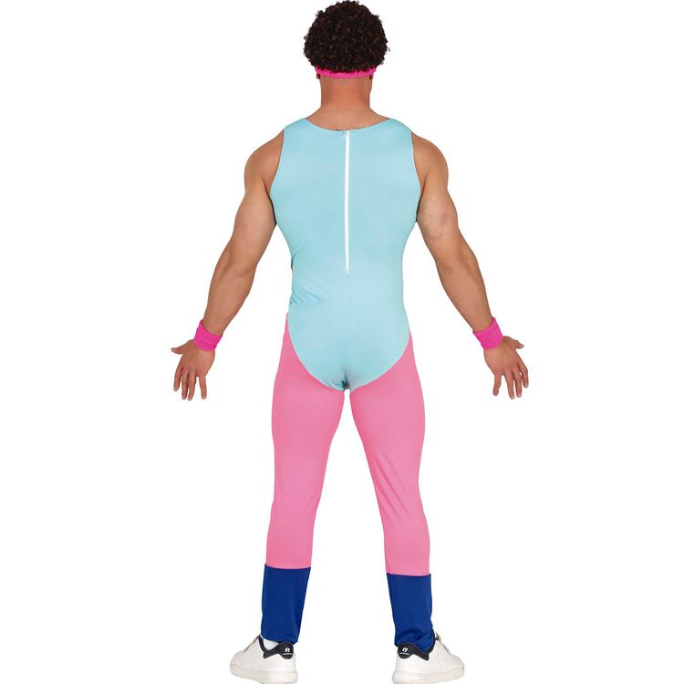 Aerobic Anzug Pump & Protz Retro Gymnastikanzug 80er für Herren von Vorne