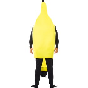 Bananen Kostüm Der große Gelbe Freches Bananarama für Herren seitlich von Vorne