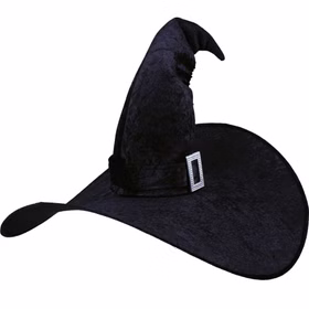 XXL Hexenhut Black Witch Schwarz Halloween für Damen Kostüm-Zubehör Gothic Fasching Karneval Mottoparty XXL Hexenhut Black Witch Schwarz Halloween von der Seite