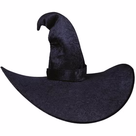 XXL Hexenhut Black Witch Schwarz Halloween für Damen Kostüm-Zubehör Gothic Fasching Karneval Mottoparty XXL Hexenhut Black Witch Schwarz Halloween von Hinten