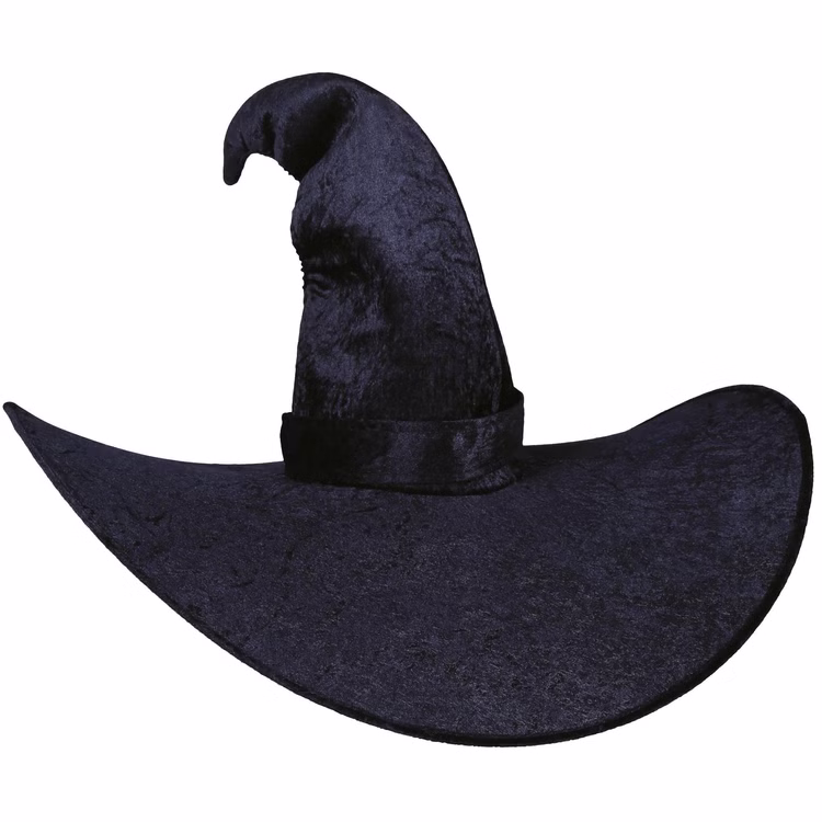 XXL Hexenhut Black Witch Schwarz Halloween für Damen Kostüm-Zubehör Gothic Fasching Karneval Mottoparty XXL Hexenhut Black Witch Schwarz Halloween von Hinten