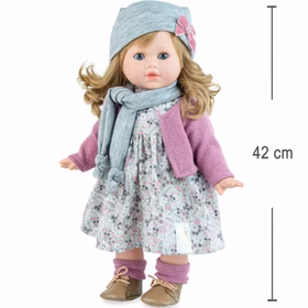 Puppe Hannah mit Größenangabe von 42 Zentimeter