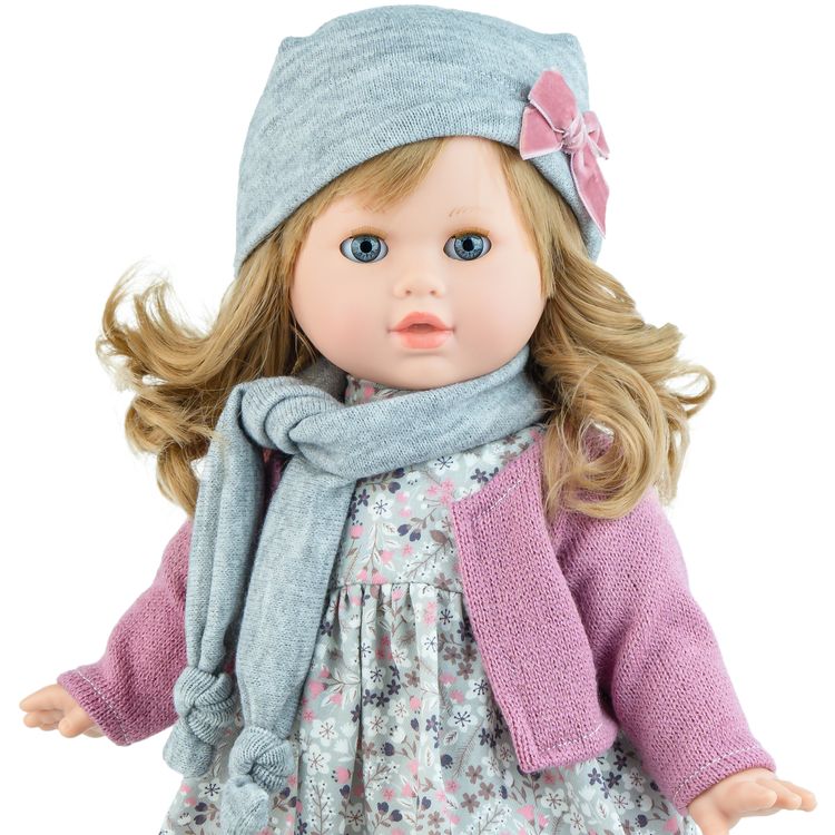 Puppe Hannah mit Hinweisen zum Hersteller, 7-teiliger Bekleidung, Kreatives Spielen und Schlafaugen