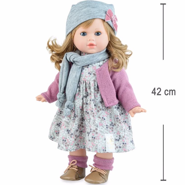 Puppe Hannah 42 cm mit langen Haaren Schlafaugen & Weichkörper für Kinder Spielzeug-Puppe Softkörper Spielpuppe Spielwaren Geschenkidee Geburtstag Weihnachten Puppe Hannah mit Größenangabe von 42 Zentimeter