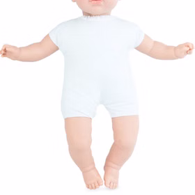 Puppe Nora 45 cm mit langen braunen Haaren & Weichkörper für Kinder Spielzeug-Puppe Softkörper Spielpuppe Spielwaren Geschenkidee Geburtstag Weihnachten Weichkörper mit Vinylgliedmaßen von Vorne