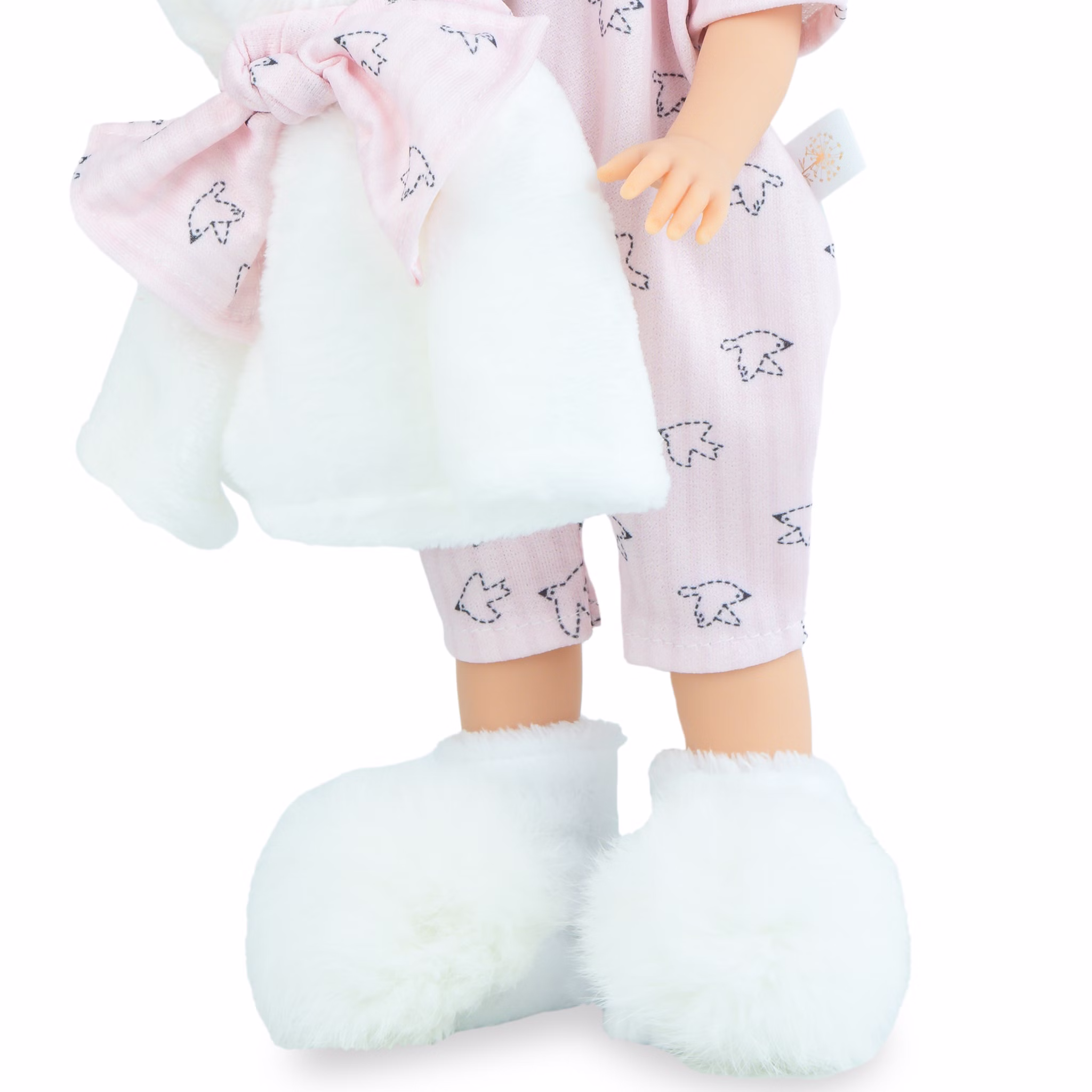 Puppe Anna Pyjama-Party 40 cm mit langen Haaren & Vinylkörper für Kinder Spielzeug-Puppe Spielpuppe Spielwaren Geschenkidee Geburtstag Weihnachten Nahaufnahme des Unterkörpers mit Bekleidung von Vorne