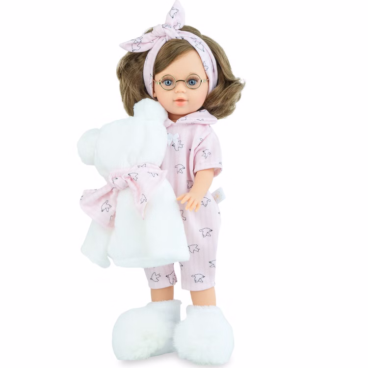 Puppe Anna Pyjama-Party 40 cm mit langen Haaren & Vinylkörper für Kinder Spielzeug-Puppe Spielpuppe Spielwaren Geschenkidee Geburtstag Weihnachten Puppe Anna Pyjama-Party 40 cm mit langen Haaren & Vinylkörper für Kinder seitlich von Vorne