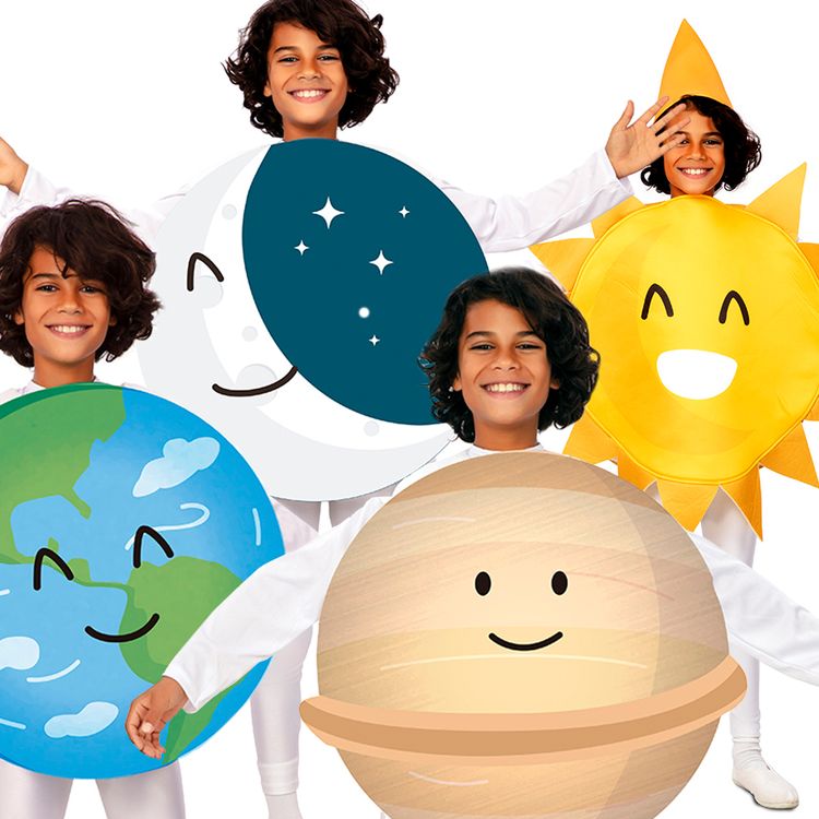 Planeten Kostüm Erde Weltkugel Happy Earth für Kinder von Vorne