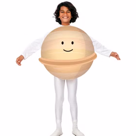 Planeten Kostüm Jupiter Galaktischer Riesenplanet für Kinder 3-9 Jahre Beige Fasching Karneval Mottoparty Kinderfasching Rollenspiel Kindertheater Schulaufführung Kindergartenfest Planeten Kostüm Jupiter Galaktischer Riesenplanet für Kinder von Vorne