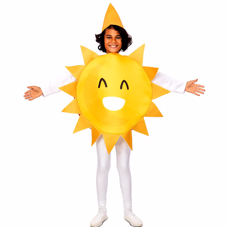 Planeten Kostüm Sonne Fröhlicher Strahlemax für Kinder 3-14 Jahre Gelb Fasching Karneval Mottoparty Kinderfasching Rollenspiel Kindertheater Schulaufführung Kindergartenfest Planeten Kostüm Sonne Fröhlicher Strahlemax für Kinder von Vorne