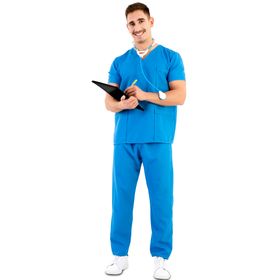 Medizin Kostüm Doktor Arzt Doc Medicus für Erwachsene zusammen von Vorne