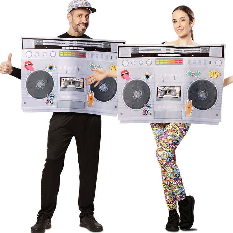 Radio Kostüm Retro Radiokassette Sound of 80er & 90er für Erwachsene von Vorne