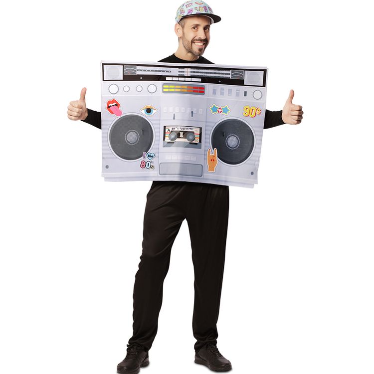 Radio Kostüm Retro Radiokassette Sound of 80er & 90er für Erwachsene von Vorne