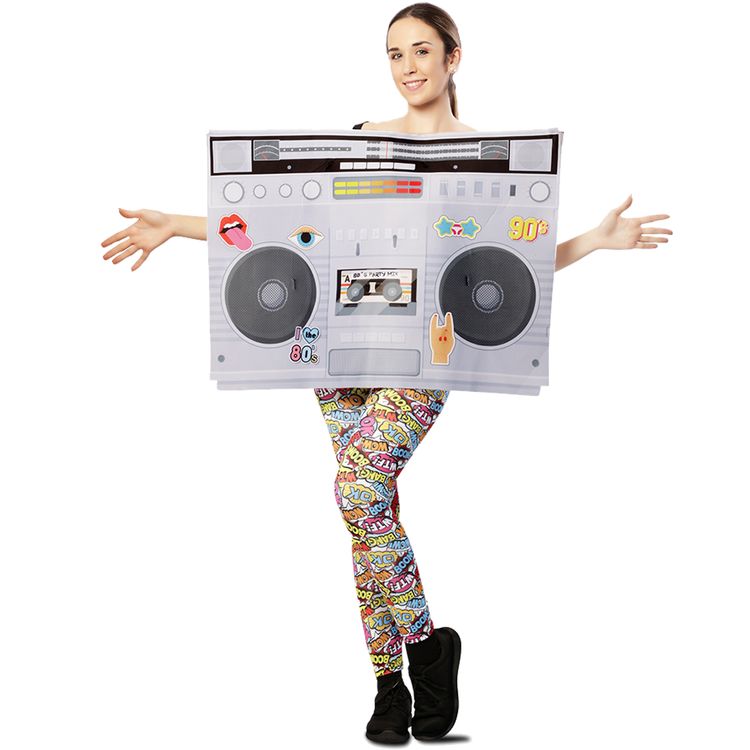 Radio Kostüm Retro Radiokassette Sound of 80er & 90er für Erwachsene von Vorne