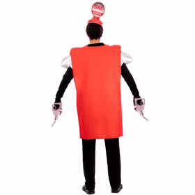 Tankstellen Kostüm Retro-Look Zapfsäule Tankwart Super Bleifrei für Erwachsene Spaßkostüm Fasching Karneval Mottoparty 70er Jahre Tankstellen Kostüm Retro-Look Zapfsäule Tankwart Super Bleifrei für Erwachsene von Hinten