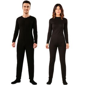 Schwarzer Ganzkörperanzug Bodysuit Langarm Kostüm-Unterzieher für Erwachsene