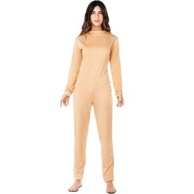 Ganzkörperanzug Beige Bodysuit Langarm Kostüm-Unterzieher für Damen und Herren von Vorne
