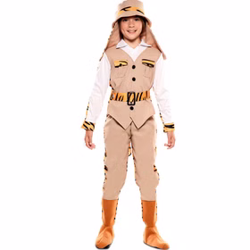 Dschungel Kostüm Wendekostüm Jäger & Tiger 2-in-1 Safari-Abenteuer für Kinder 5-9 Jahre Tier Tierkostüm Fasching Karneval Mottoparty Kindergeburtstag Dschungel Kostüm Wendekostüm Jäger & Tiger 2-in-1 Safari-Abenteuer für Kinder von Vorne