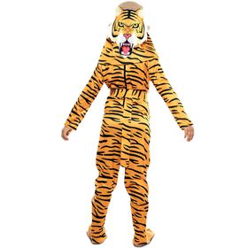 Dschungel Kostüm Wendekostüm Jäger & Tiger 2-in-1 Safari-Abenteuer für Kinder von Vorne und von Hinten